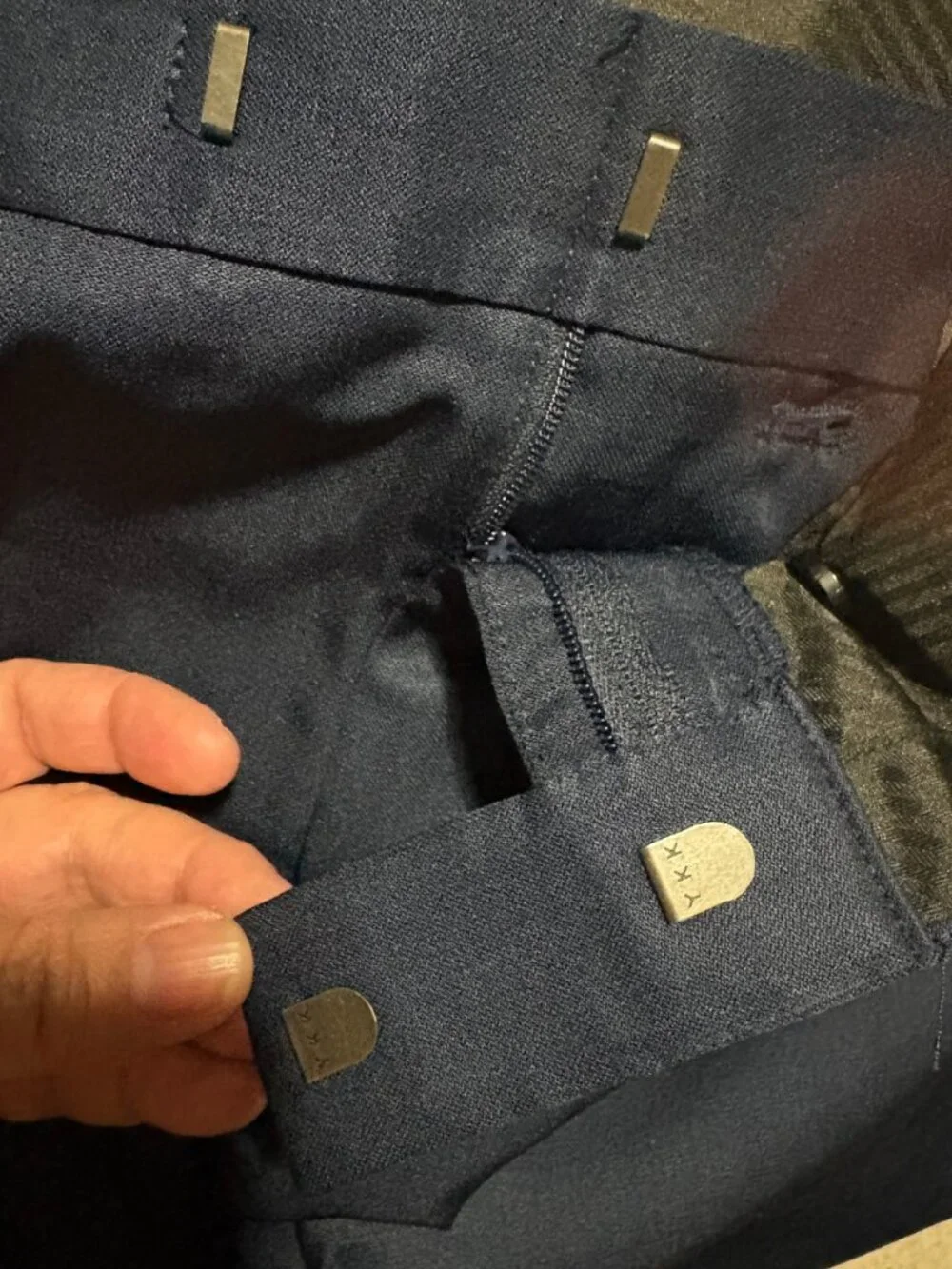 Kenneth Cole Reaction Navy Blue Dress Pants Mens 36x32 Flat Front Career